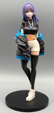 Anime/Manga-PVC-Sexy Anime Mädchen-lila Haare-Urban, treetwear Style-ca.23cm
