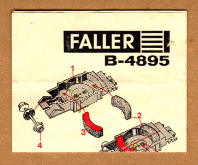 Faller AMS H0 Anleitung für Motor Motorsatz B-4895 Chassis mit Motor Instruction