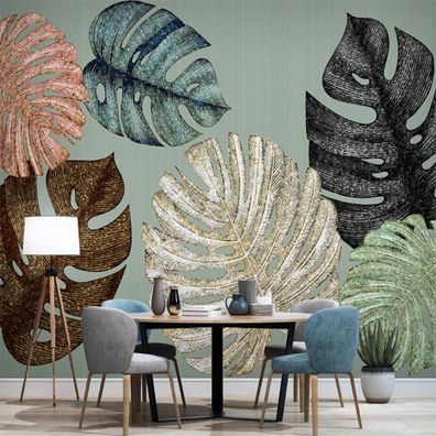 Vlies Fototapete Wandtapete Wandbilder Tropische Pflanzenblätter Moderne 10062