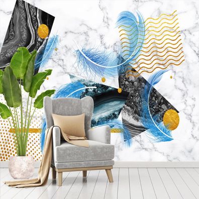 Vlies Fototapete Wandtapete Wandbilder mikrokristallinem Marmor Steinfeder 10070