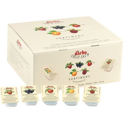 Darbo Konfitüre 100x25g, Fruchtaufstrich sortiert Fruchtanteil 45