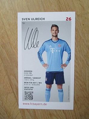 FC Bayern München Saison 15/16 Sven Ulreich - Autogramm!!!