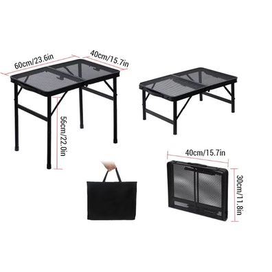Camping Klapptisch Outdoor Picknicktisch Klappbarer Strandtisch Mesh Top Grillti