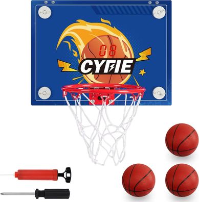 Faltbarer Indoor-Basketball Korb Mit Automatischer Wertung, 3 Bällen Und Zubehör
