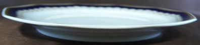 Kuchenteller 19,4 cm Winterling Marktleuthen Kobaltrand mit Goldrand eckig