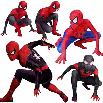 DE Kinder Marvel Spider man Kostum Cosplay Jumpsuit Spielanzug Overall Spiderman