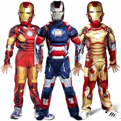 Marvel Avengers Iron Man Kinder Kostum+maske Karneval Jungen Kostumparty Cosplay
