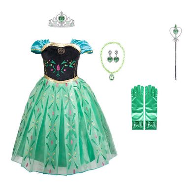 Anna Elsa Madchen Prinzessin Kleid Kinder Madchen Kostum Partykleider Cosplay