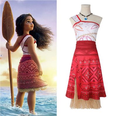 Vaiana Moana 2 Kleid Karneval Kostüm Cosplay Kinder Mädchen Erwachsene Damen