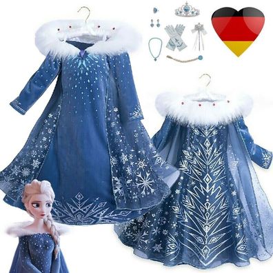 Madchen Prinzessin Anna Elsa Kostum Cosplay Party Outfit Kinder Kleid Karneval J