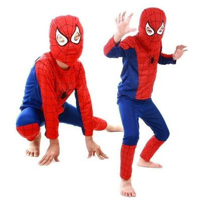Spiderman Kostum Kinder Cosplay Set Karneval Party Outfit T shirt& ose Maske