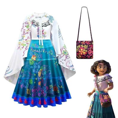 Kinder Madchen Encanto Mirabel Cosplay Kostum Kleid Outfits Anzug NEU