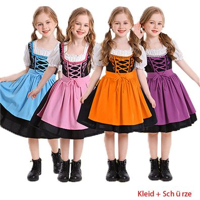 NEU Kinder Madchen Deutsch Oktoberfest Kostum Bayerisches Bier Karneval Cosplay