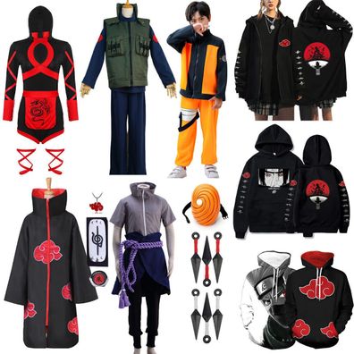 Anime Naruto SasDEe Itachi Kakashi Cosplay Kostum / Requisite Set Halloween DE