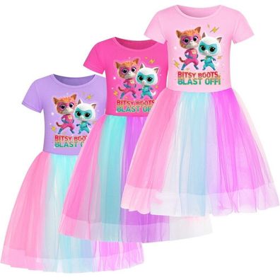 Kinder SuperKitties TV Tutu Kleid Rock Geburtstag Cosplay Party Fancy Kleid