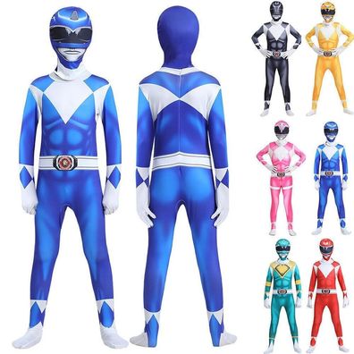 Power Rangers Kinder Jungen Madchen Cosplay Kostum Superheld Karneval Jumpsuit<