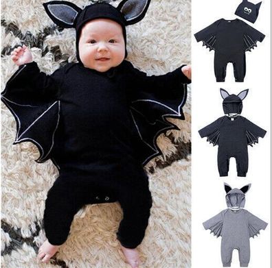 Baby Kinder Vampir Bat Fledermaus Overall Romper Party Cosplay Halloween Kostum!