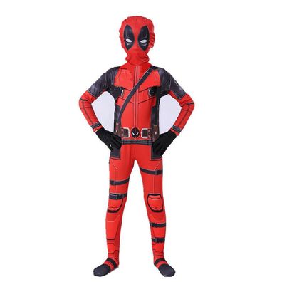 Kinder Karneval Cosplay Deadpool Kostum Jungen Jumpsuit Maske Outfit Overall
