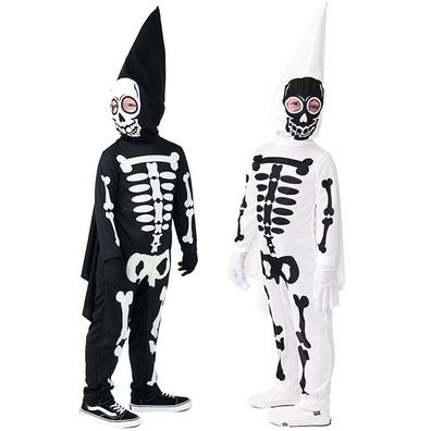Kinder Jungen Madchen Schadel Skelett Cosplay Kostum Karneval Fasching Outfit