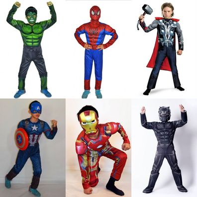 Kinder Jungen The Avengers 3 Hulk Spiderman Thor Cosplay kostum geschenk MB