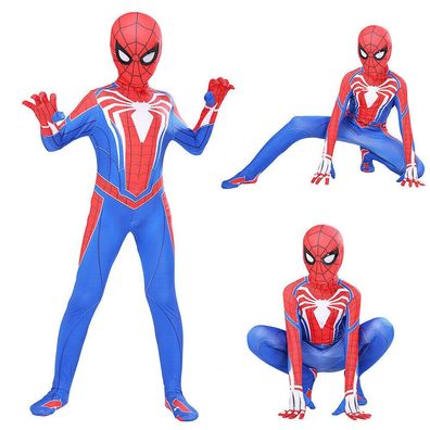 Jungen Kinder Spider Man Cosplay Kostum Superheld Overall Jumpsuit Spielanzug*