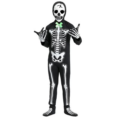 Kinder Halloween Skelett Kostum Cosplay Overall Outfit fur Karneval Party