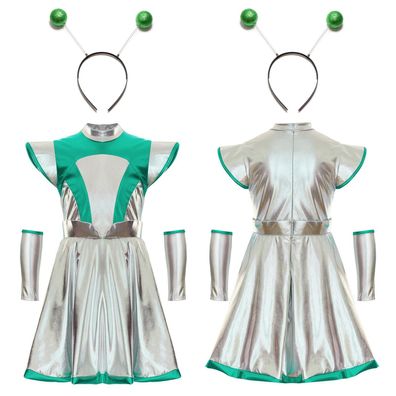 Madchen Alien Cosplay Karneval Kleid Accessoires Kostum Rollenspiel Halloween