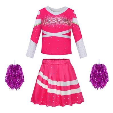 Kinder Madchen Zombie 3 Cheerleader Cosplay Kostum Karneval Fasching Outfit Set