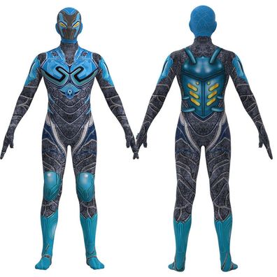 Kinder Jungen Superheld Blue Beetle Cosplay Kostum Karneval Jumpsuit Bodysuit