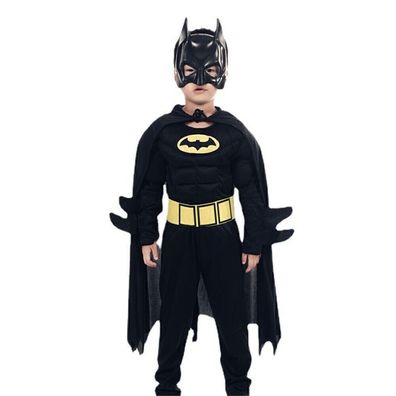 Jungen Batman Kostum Kind Karneval Fasching Cosplay Party Kleidung verkleidung<