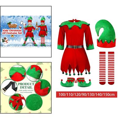 Elfen Weihnachtskostum, Cosplay, Kinderkleidungsset fur Party, Festival,