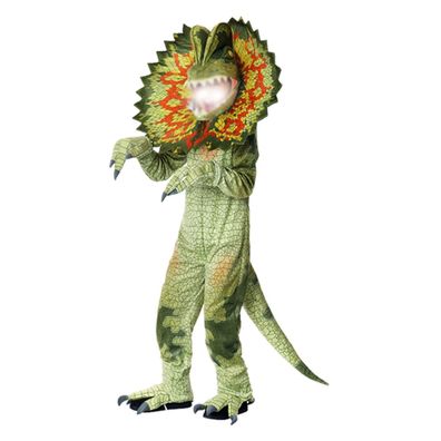 Kinder Dinosaurier Kostum, Unisex, Gruner Anzug, Zum Anziehen, Party, Cosplay,