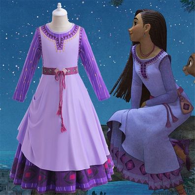 Kinder Madchen Wish Asha Prinzessin Kleid Cosplay Kostum Ballgown Party Outfits