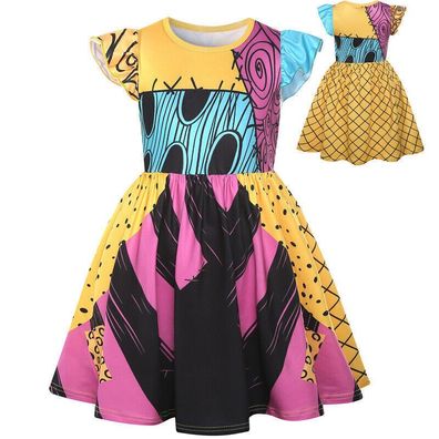 Albtraum vor Weihnachten Sally Kinder Madchen Kostum Cosplay Halloween Kleid