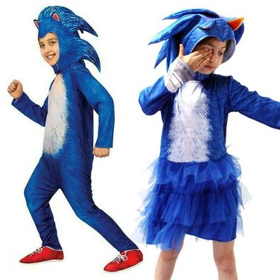 Sonic Hedgehog Cosplay Kostum Kinder Jungen Madchen Jumpsuit Kleid Karneval