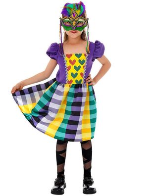 Kinder Madchen Kleid mit Augenmaske Cosplay Kostum Kleidung Karneval Halloween