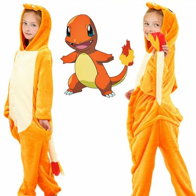 cartoon Charmander Pajamas Nightwear Party Adult Kids Cosplay Costume SW