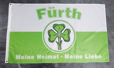Fahne Flagge Fürth - Meine Heimat meine Liebe - 90 x 150 cm