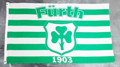 Fahne Flagge Fürth - mit Streifen - 90 x 150 cm