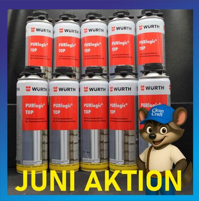 Purologic 10x, Top 1 K Pistolenschaum Betongrau von WÜRTH (Bauschaum, Montageschaum)
