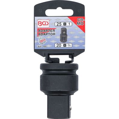 Kraft Steckschlüssel Adapter 20mm (3/4") innen auf 25mm (1") außen, Schlagnuss