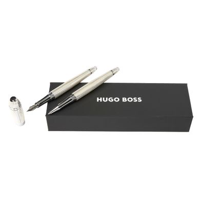 HUGO BOSS Set Arc Futurist Silver (tintenroller & füllfederhalter)