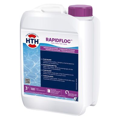 HTH Rapidfloc 3 Liter Flockungsmittel flüssig Pool Entfernung Schmutzpartikel
