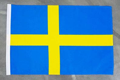 Fahne Flagge Schweden - Stockfahne - 30 x 45 cm