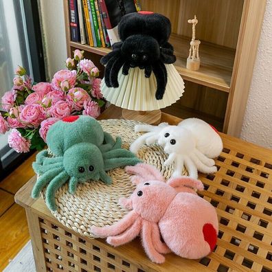 Cartoon Spinne Stofftier Niedliche Spinne Pluschtiere 25cm Weiches Dekokissen Spielz