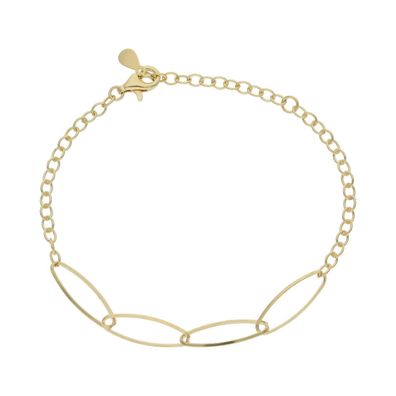 JuwelmaLux Armband 925/000 Silber, Gelbgold plattiert JL51-03-0008