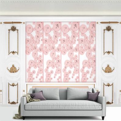 Vlies Fototapete Wandtapete Wandbilder 3D Moderne Dreidimensionale Rosa 10097