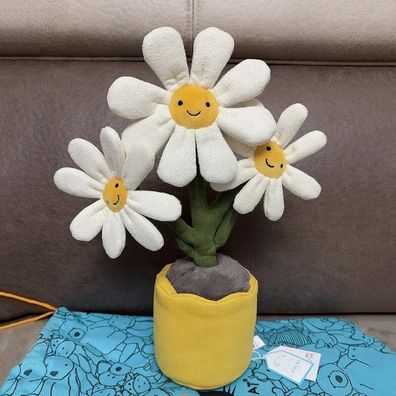 Jellycat Daisy Flowerette brandneues weibes weiches Pluschtier Neuware Spielzeug