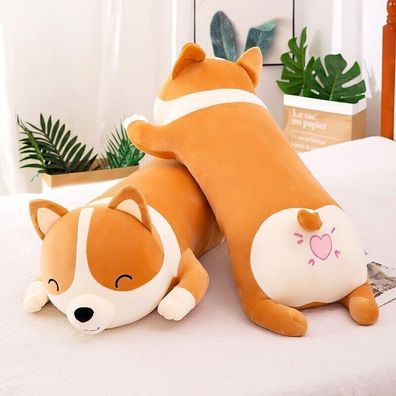 60/80CM Corgi Hund Big Giant Squishmallow Plusch Spielzeug Stofftier Kissen Plushie