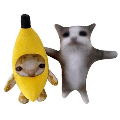 NEUE Banana Katze Plusch Spielzeug Nette Weinen Banana Katze Ins Mode Puppe Kind Ges